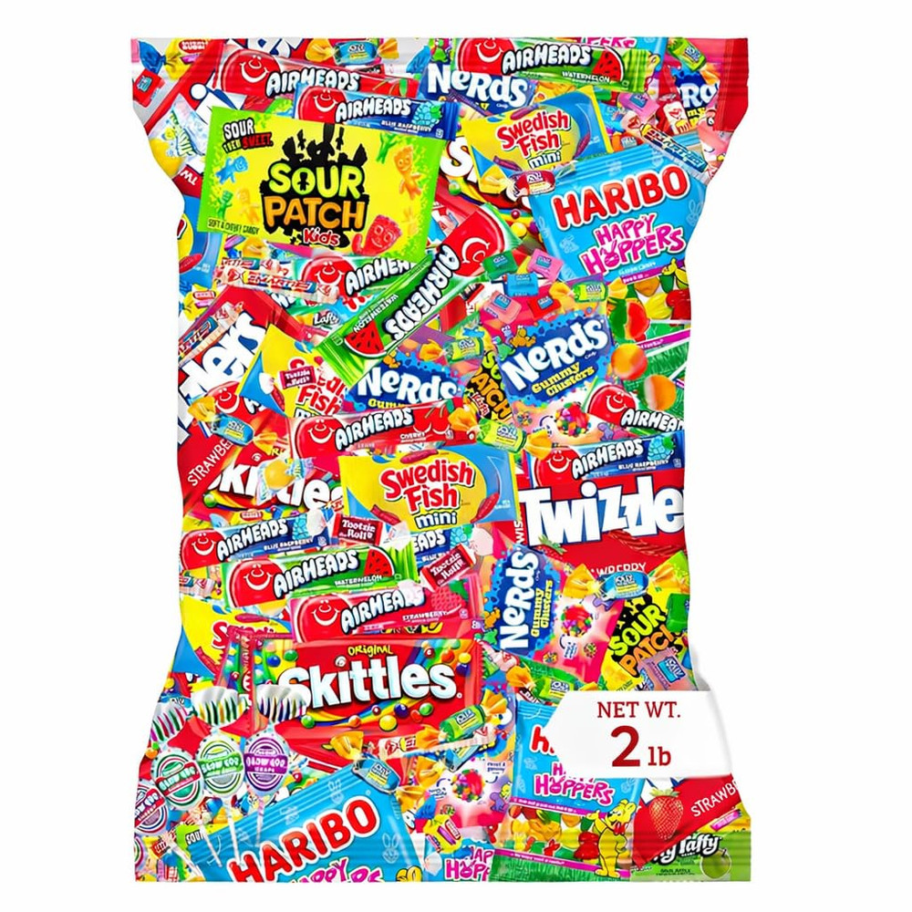 Bulk Candy Variety Pack - 2 Lb Candy - Candybulk Individually Wrapped Candies -