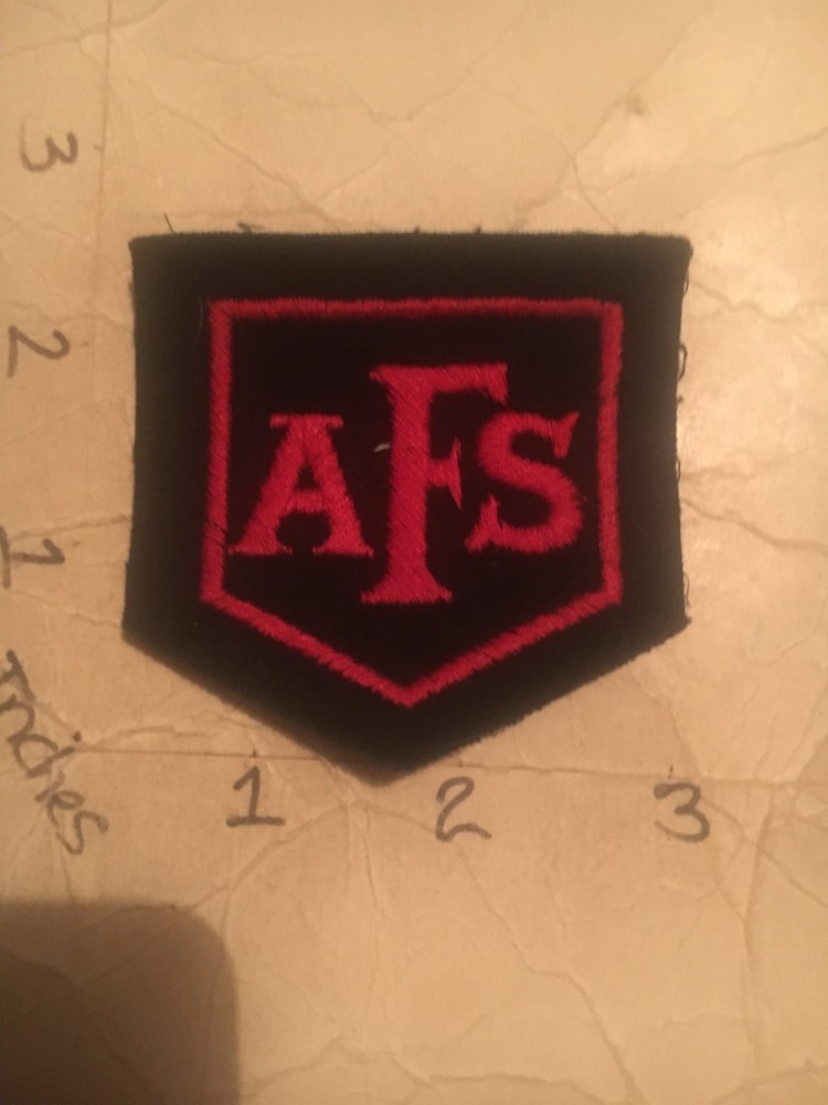WW2 era British Auxiliary Fire Service AFS wool Home Guard Patch 8/8/25