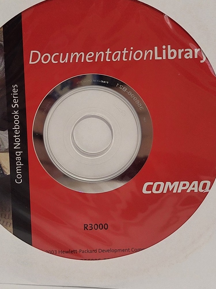 HP Compaq Notebook Series R3000 Documentation Library CD ROM Disc - SEALED