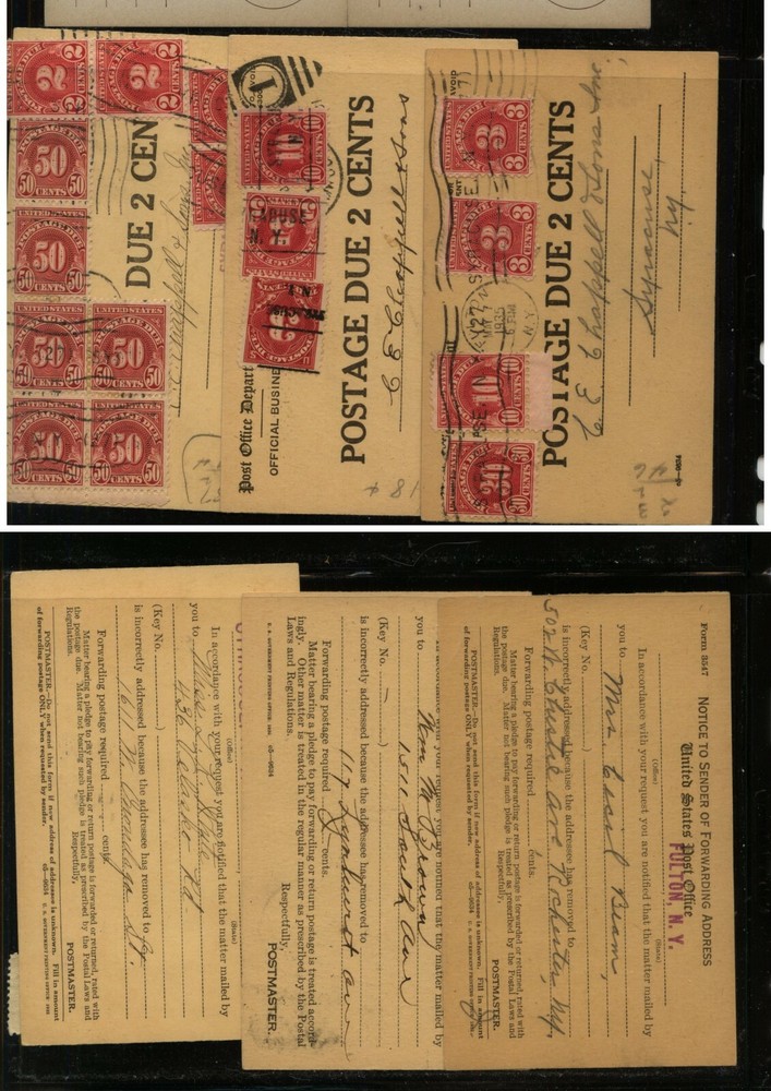 US  3  postage  due   cards           MS0528