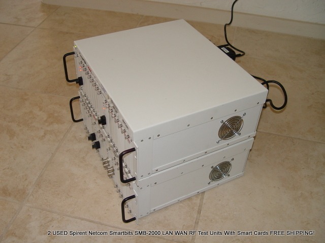 2 Spirent Netcom Smartbits SMB-2000 LAN WAN RF Test Units Smart Cards FREE SHIPP