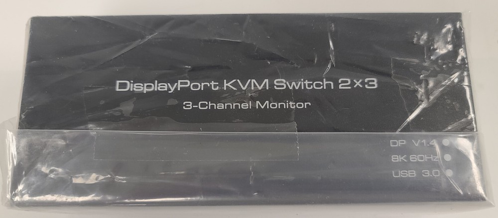 8K@60Hz Display Port KVM Switch 2x3 2 Computers 3 monitors USB  Desktop Control
