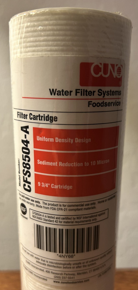 NEW GENUINE CUNO CFS8504-A REPLACEMENT WATER FILTER