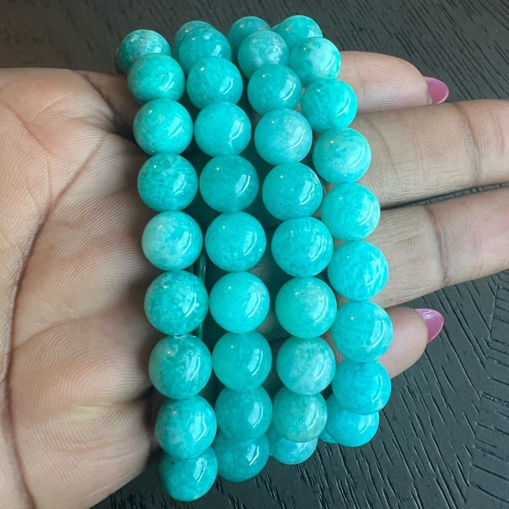 (ONE) Amazonite bracelet 9mm SIZE 6.75’