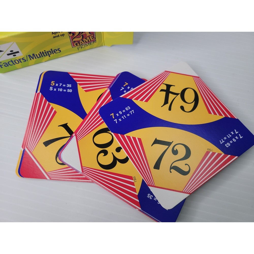 24 Game Math Flashcards Factors Multiples #32977 Homeschool Study Tool Learning