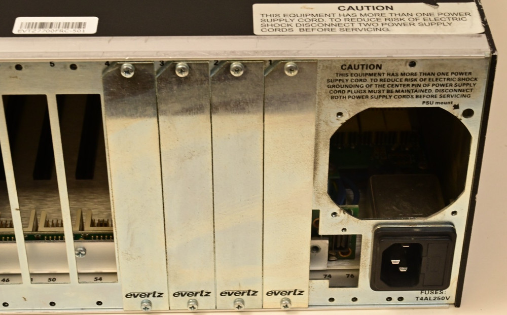 Evertz 7700 Multiframe Chassis Empty w/ Backplane Rack Mount 7700FR-C