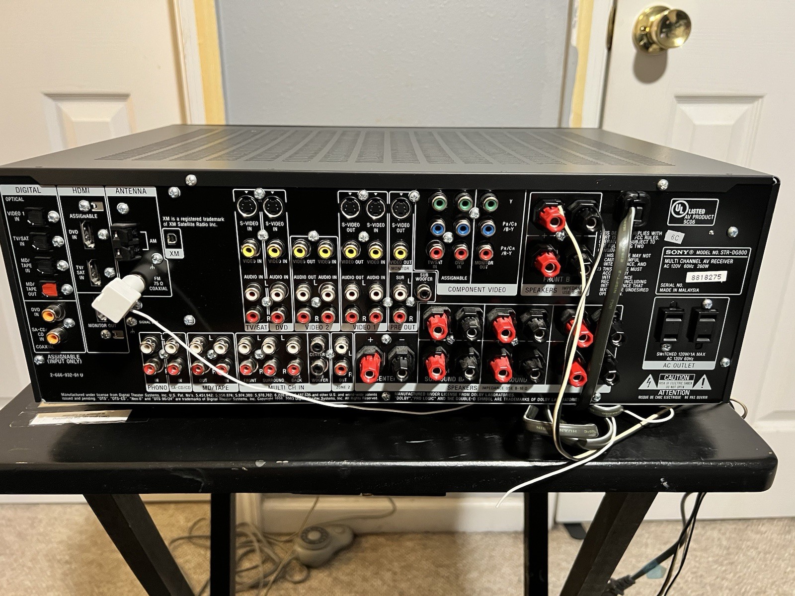 Sony STR-DG800 7.1 Ch HDMI Home Theater AV Receiver Tested Open Box