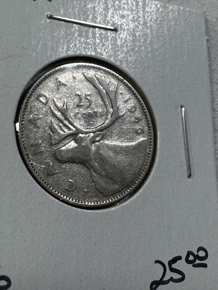 1946 Canada 25 Cents Silver Coin