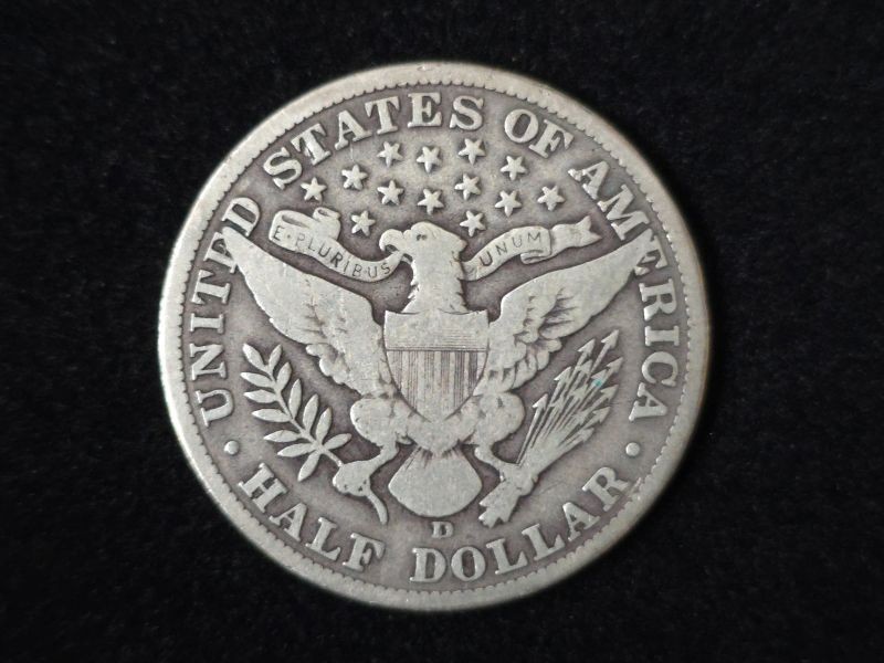1912-D Barber Silver Half Dollar Fine 90223