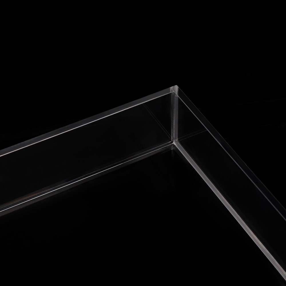 Clear Large Acrylic Serving Tray,Transparent Serving Tray with Handles
