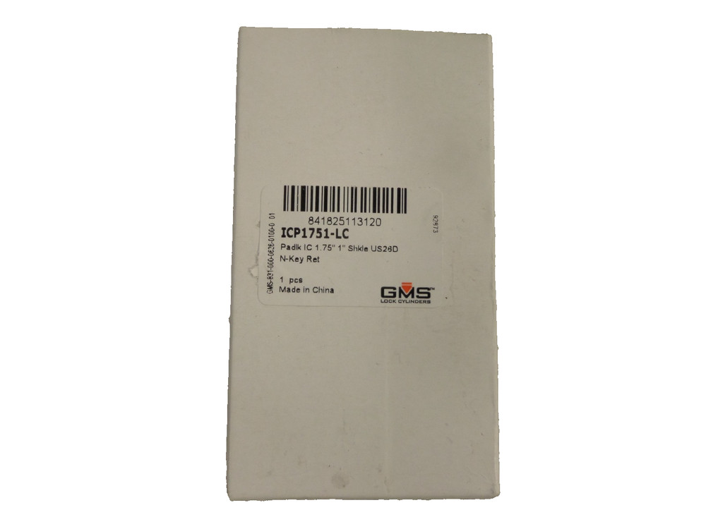 GMS ICP1751-LC SMALL FORMAT IC CORE STEEL PADLOCK