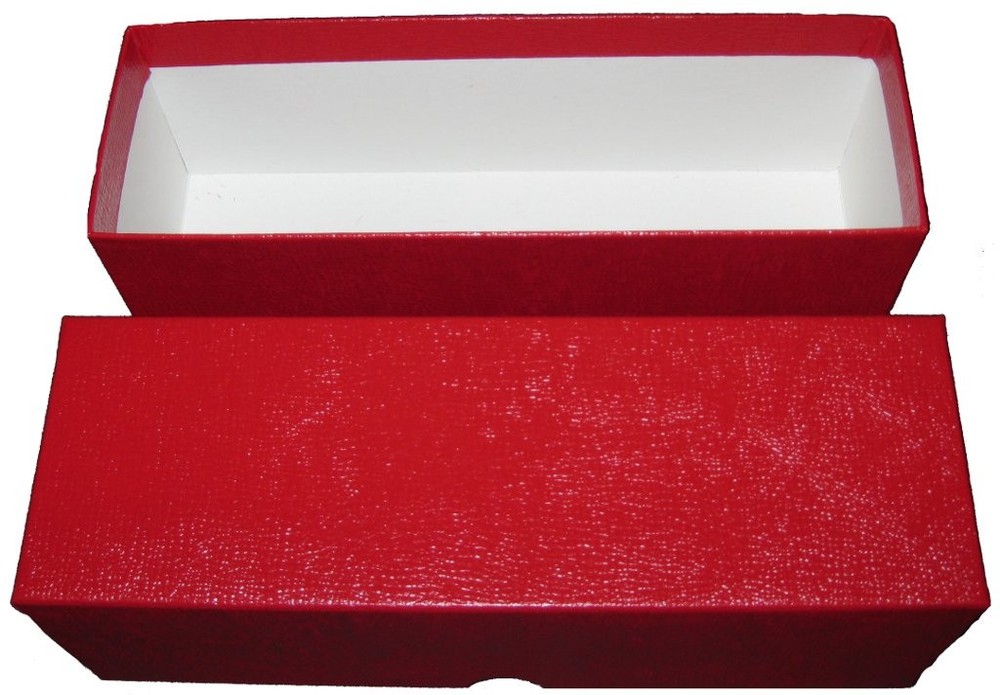 Paper Chipboard Box (Red 8.25" Single Row 2 1/2 x 2 1/2)