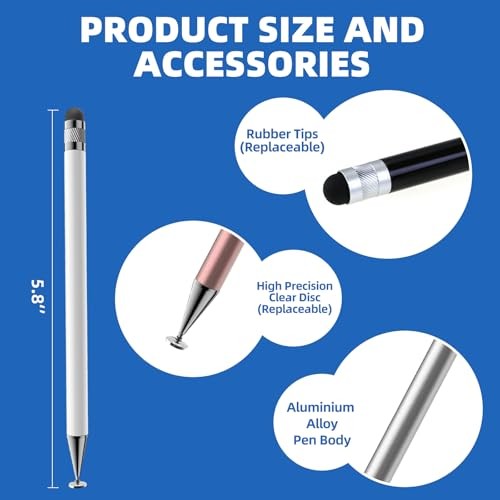 Stylus Pen for Touch Screen, Suitable for iPhone/Android Tablet/iPad 1 Black