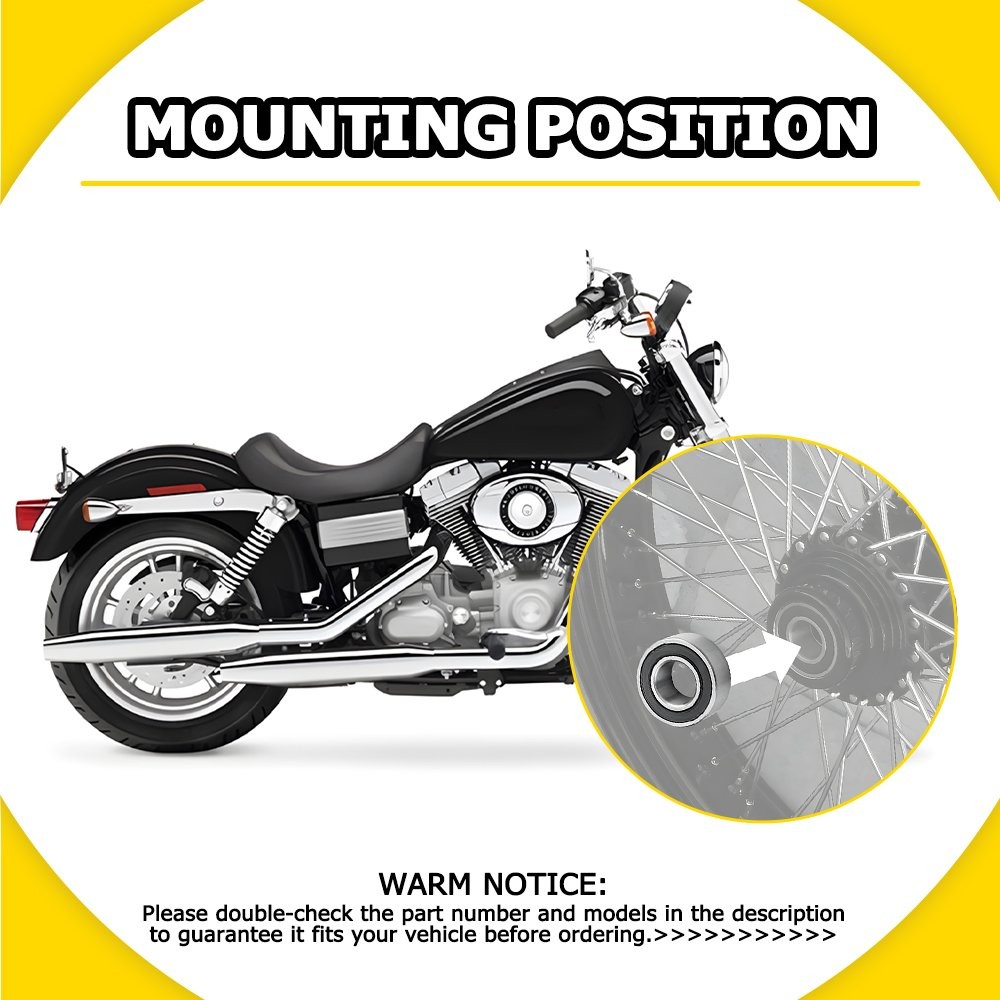 For 2004-2007 Harley Dyna 1" Axle Sealed Wheel Bearings 9247 Front Or Rear 04-07