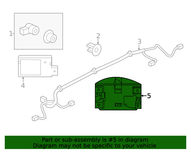 Genuine GM Driver Side Object Sensing Alert Module Bracket 84237374
