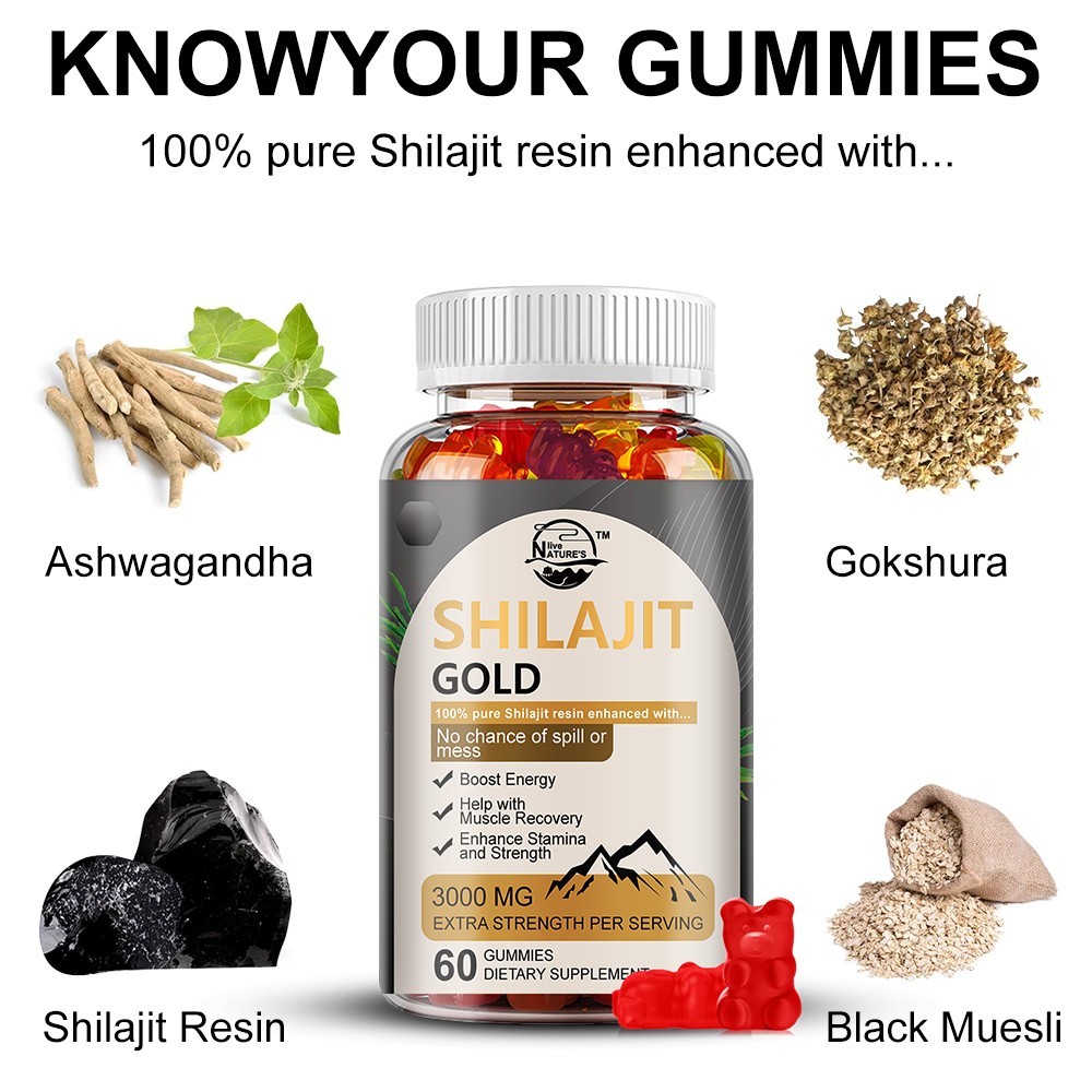 (2 Pack) Shilajit Gummies Max Strength | Pure 100% Authentic Himalayan Origin