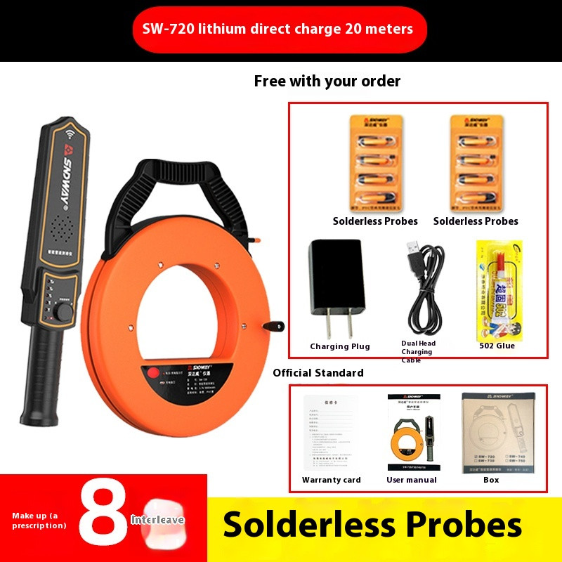 Pipe Plugging Meter Plugging Detector Electrician Threading Detector Tool
