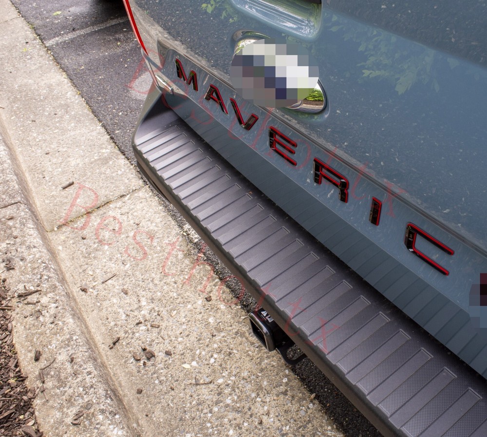 Black with Red 3D Domed Plastic Letters for Ford Maverick 2022+ Tailgate 