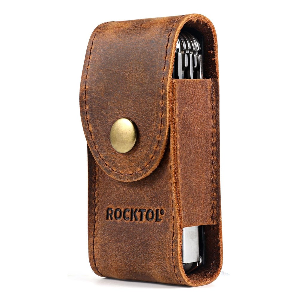 ROCKTOL Multitool Sheath, Premium Leather Snap Sheath for Belt, Multi-Tool Kn...