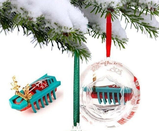 Hexbug Nano Reindeer Antlers TEAL Legs RED Body Hex Bug Rudolph Xmas Ornament