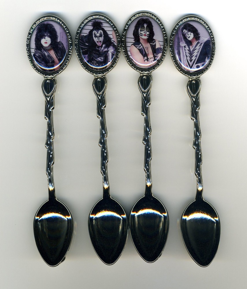 Kiss 4 Collectible Spoons Featuring Kiss