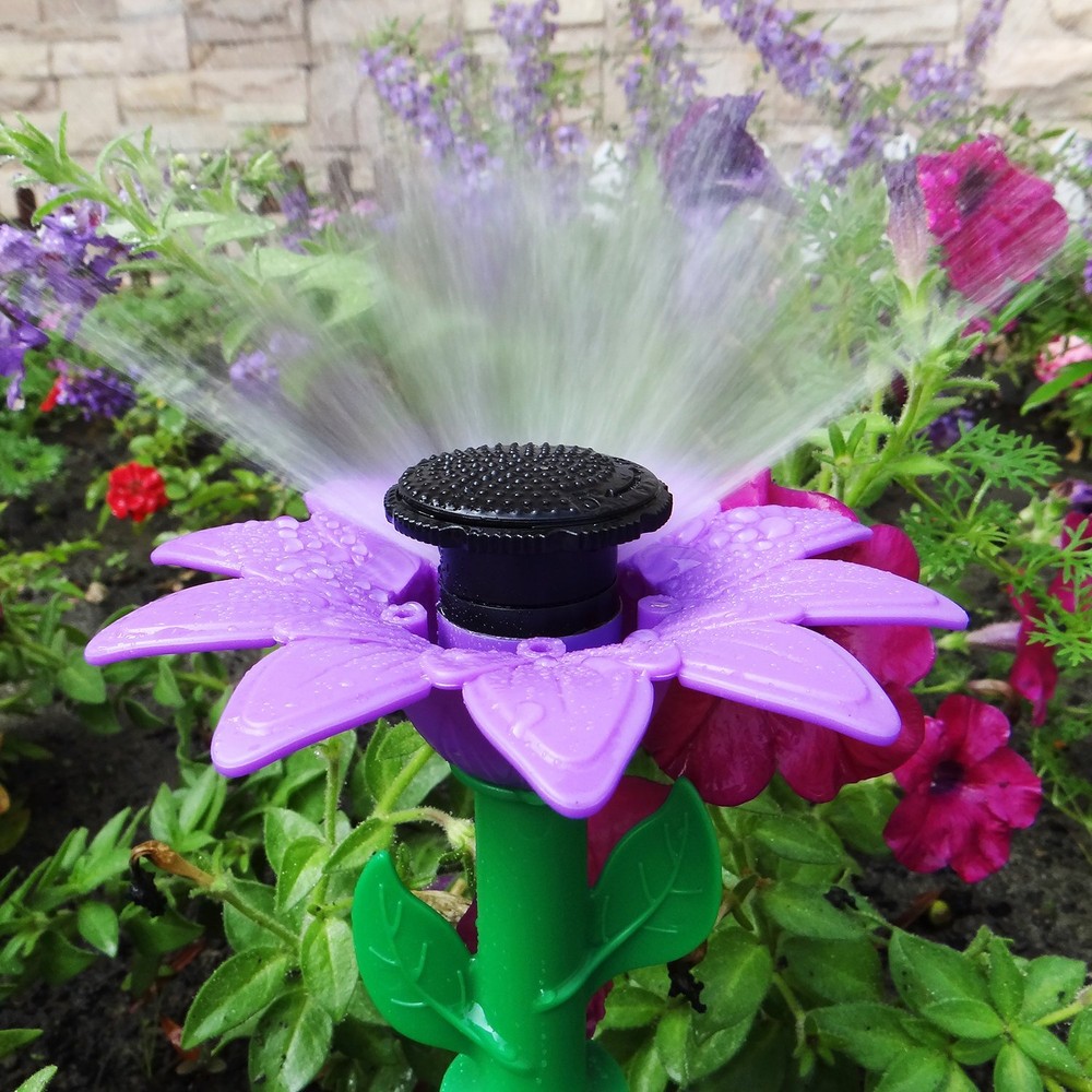 65194AMZ Daisy Adjustable Spike Kit Sprinkler Bundle, Green