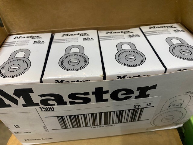 (12 Pack) Master Lock No. 1500 Combination Padlock (NEW)
