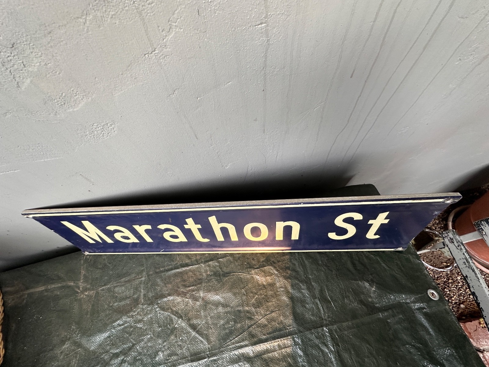 PARAMOUNT PICTURES STUDIO LOT: Retired 1990s LADOT Sign (MARATHON at VAN NESS)