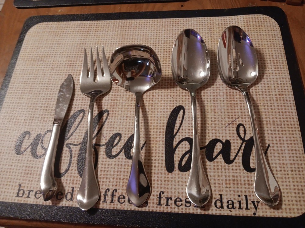 5pc Serving Set Oneida CAPELLO Stainless Bright Glossy EXCEPTIONAL
