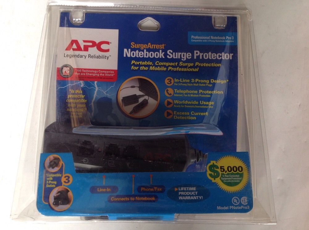 APC SurgeArrest Notebook Surge Protector, PNotePro3