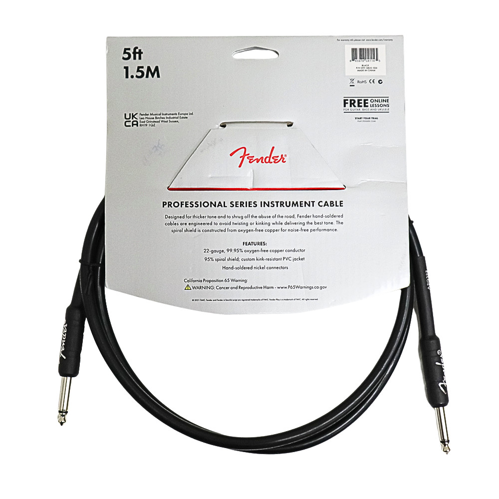 Fender Pro Series Instrument Cable 5ft 1.5M
