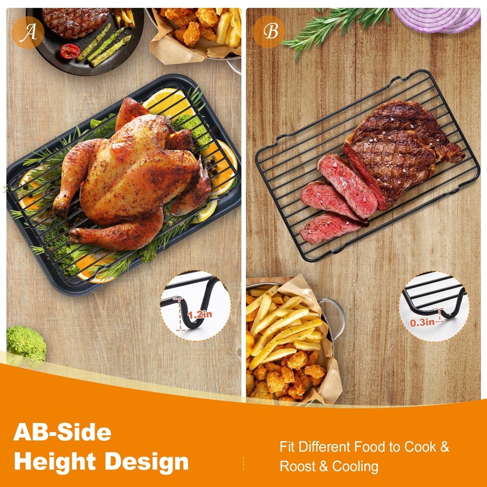 Roasting Rack,Turkey Rack for Roasting Pan,Turkey Roasting Rack Insert for Ov...