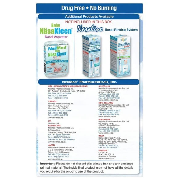 Squip Nasaline Salt 50 Pre-mixed saline packets