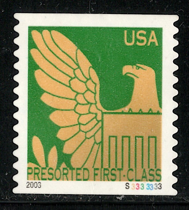 U.S. #3796 Eagle 25c (2003) PNC1 P#S3333333 USED