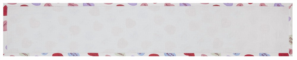 Conversation Hearts Table Runner Cotton