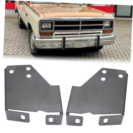Front Bumper Support Brackets Driver & Passenger Side Pair for 1986-1993 Dodge