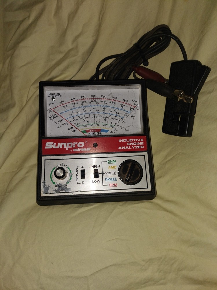 Sunpro By Actron Inductive Engine Analyzer CP7673 Untested As Pictured