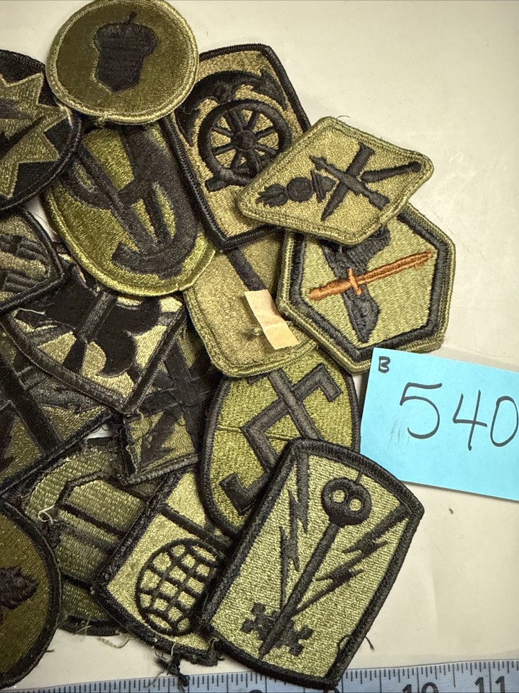 Cold War US Olive Drab Patch 21 Pieces B540
