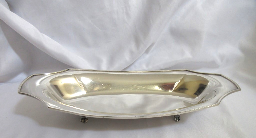 Vintage Wilcox Silverplate Small Footed Serving Relish Tray 10.25" x 4.75"