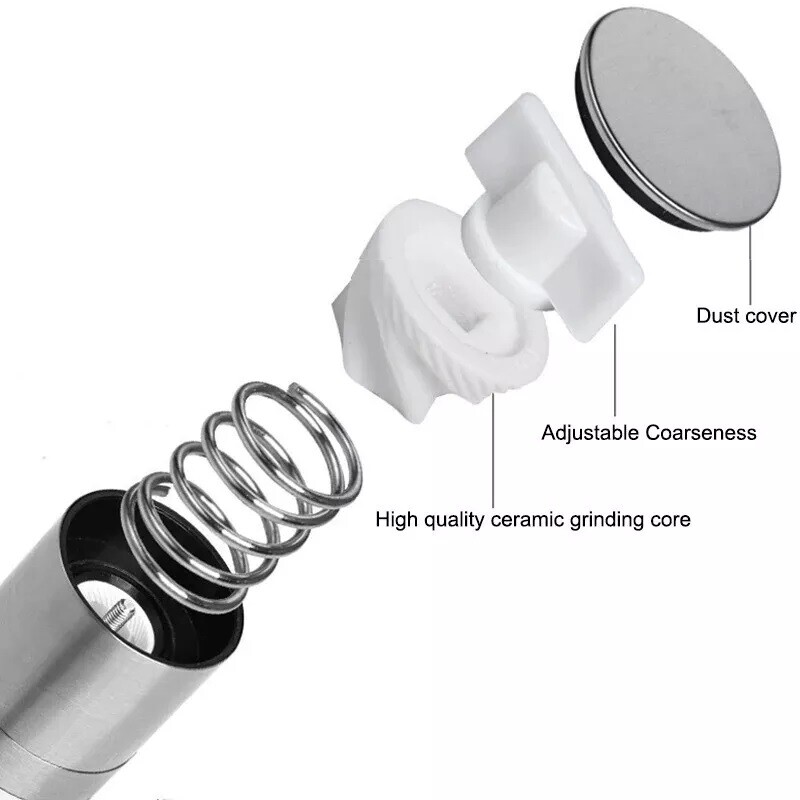 1 pcs Double-head Grinder Pepper Sea Salt Grinder Manual Quick Milling Bottle