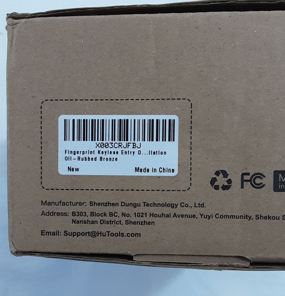 New, HUTOOLS Keyless Fingerprint Deadbolt Lock w/Keypad