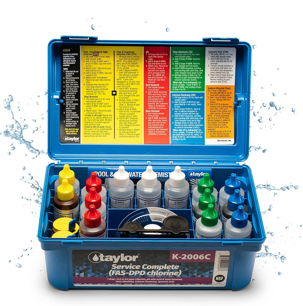 Complete Pool Water Test Kit K-2006C for Accurate Testing & Maintenance