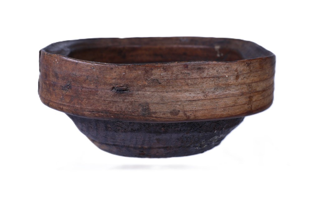 19th Century Eskimo Wood Oil Bowl