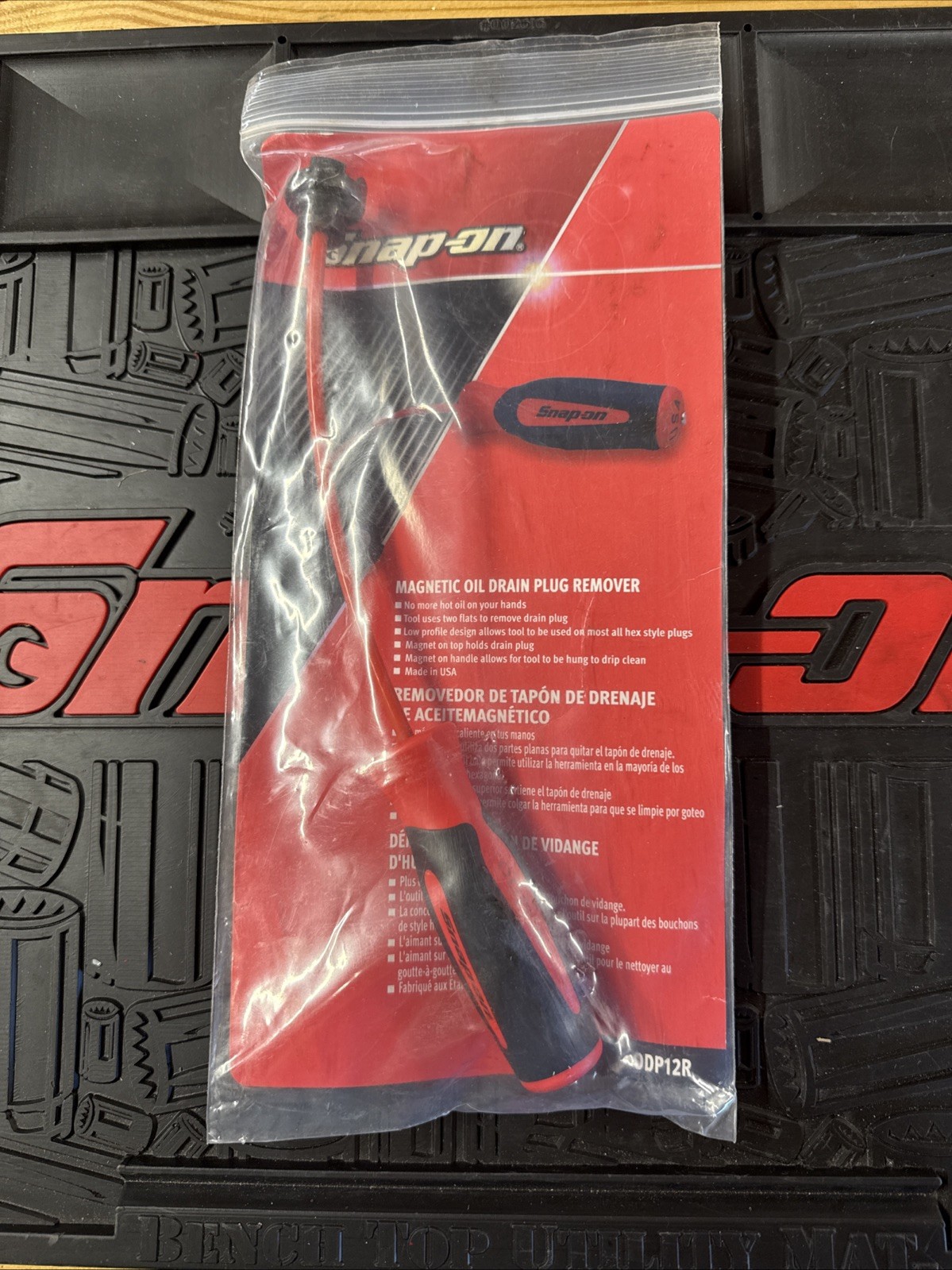 NEW Snap-on ODP12R RED Soft Grip Magnetic Oil Drain Plug Remover