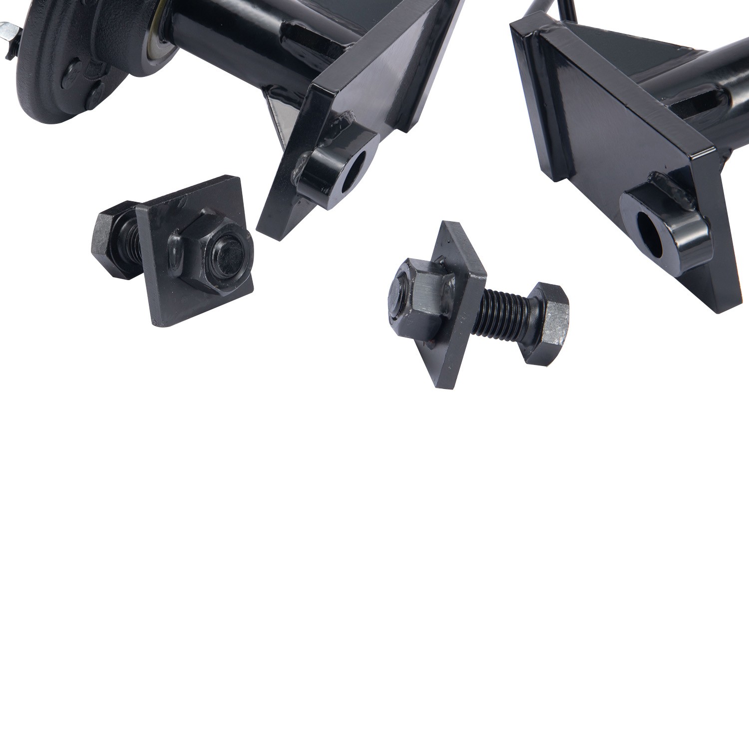 Pair 8000LB 8 x 6.5 Lug Superior Shipping Container Wheels Bolt-on Spindle Kit.