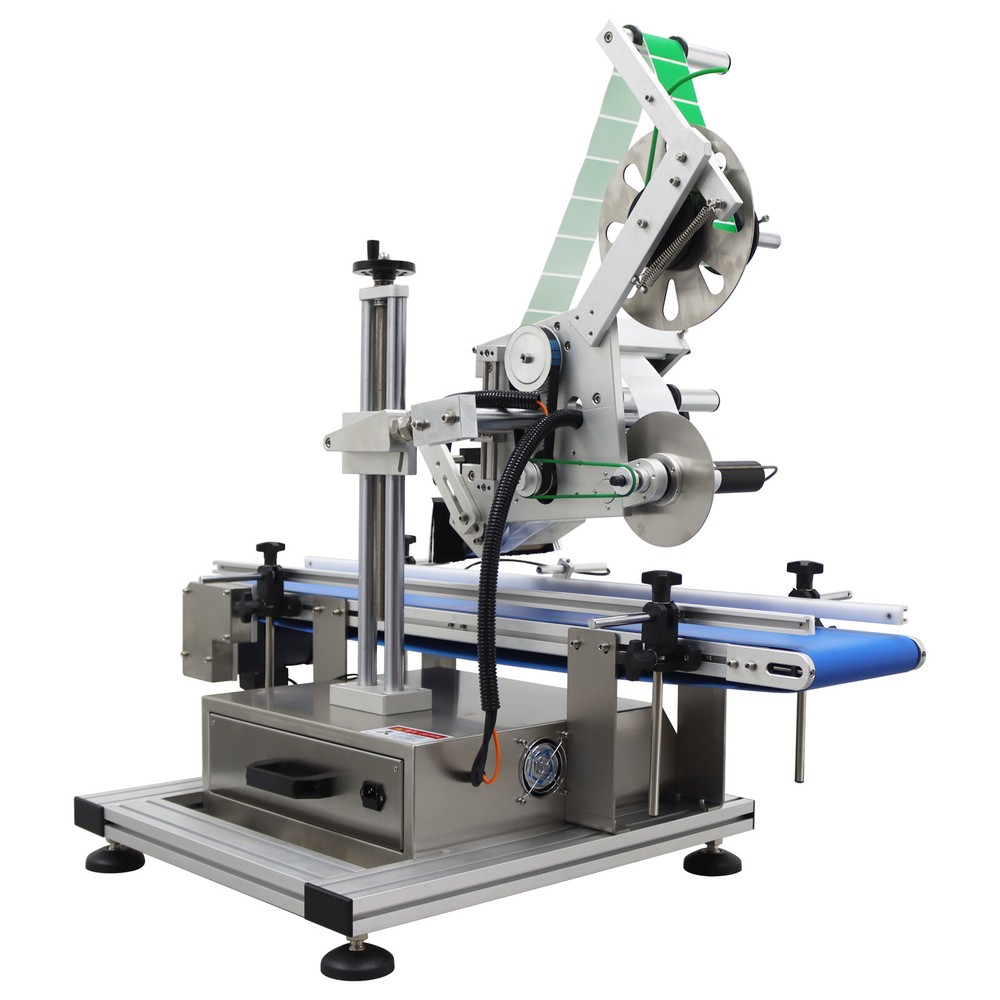 Automatic Flat Labeling Machine Desktop Conveyor Table Plane Label Machine 110V