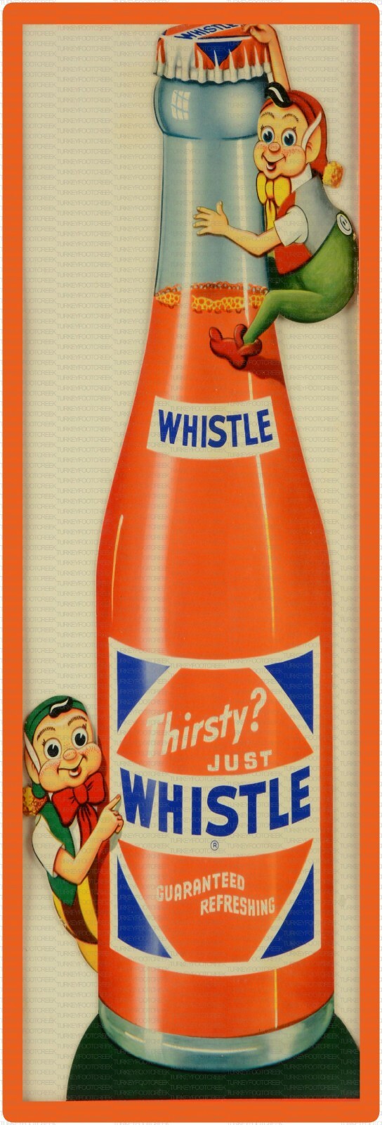 Just Whistle Elf Soda 6" x 18" Metal Sign