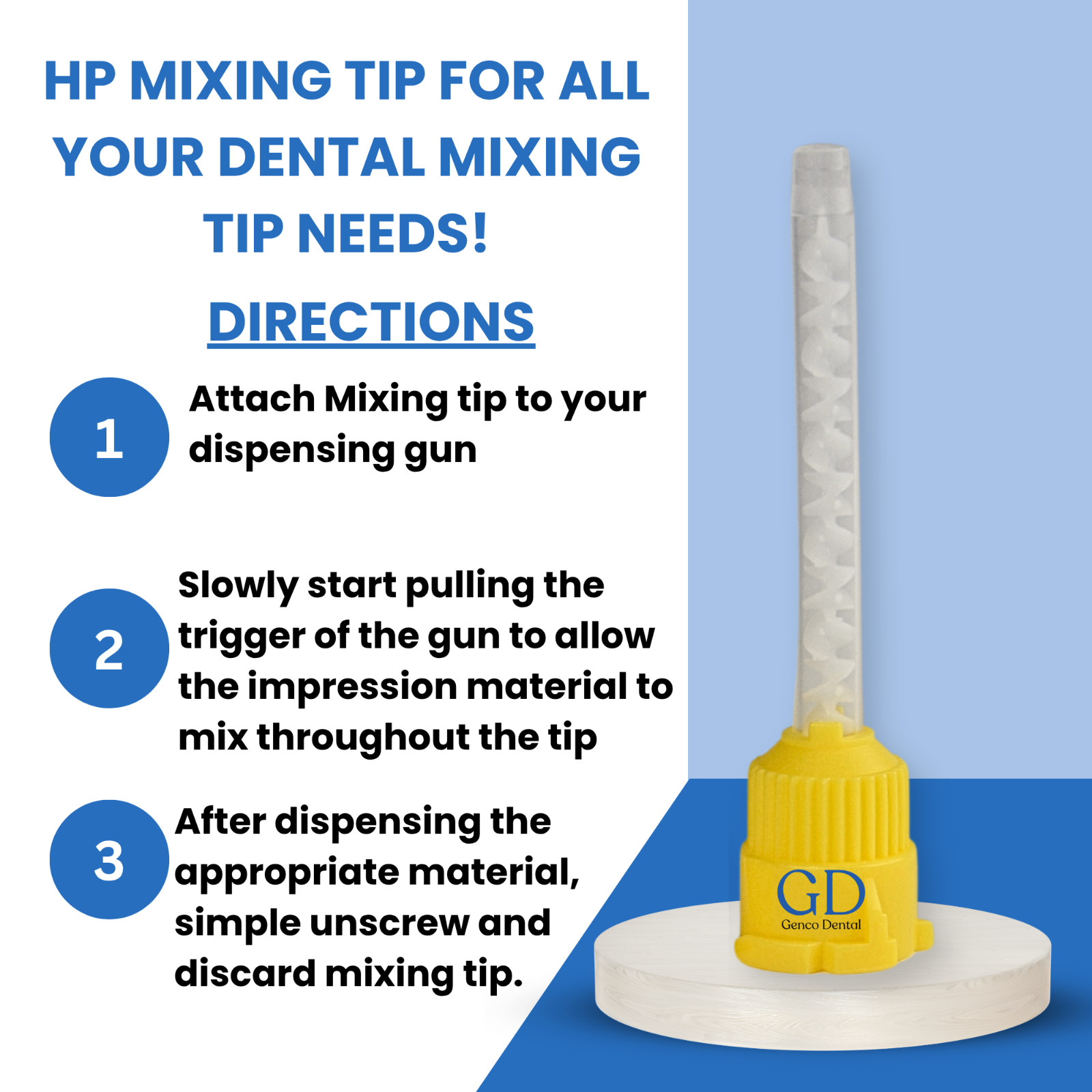 Yellow Dental Impression Mixing Tips (50 pcs)