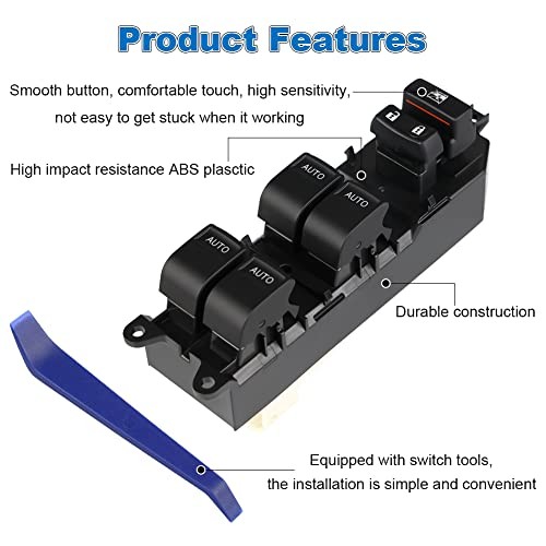 LED Lighted Retrofitting Window Switch Panel Compatible with Toyota Tundra