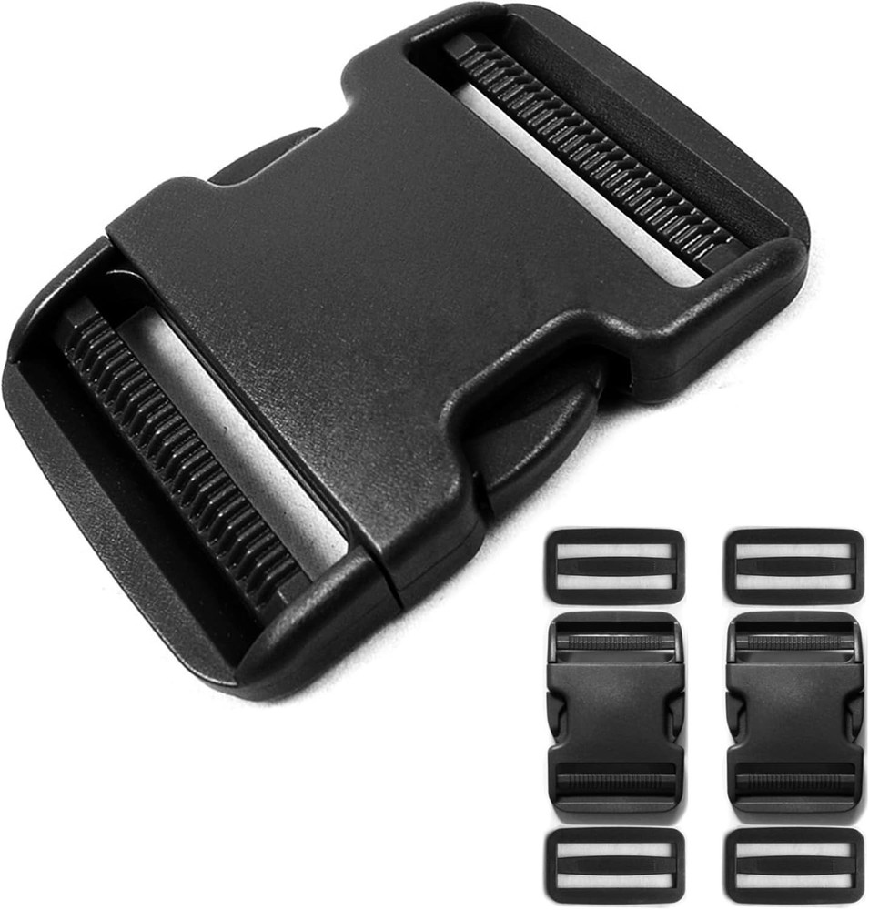 Quick Release 2-Inch Plastic Buckles with Tri-Glide Clips for Versatile Use